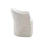 Contemporary Barrel Dining Chair with Casters – OEKO-TEX® Certified Upholstered Arm Chair