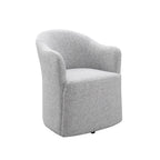 Contemporary Barrel Dining Chair with Casters – OEKO-TEX® Certified Upholstered Arm Chair
