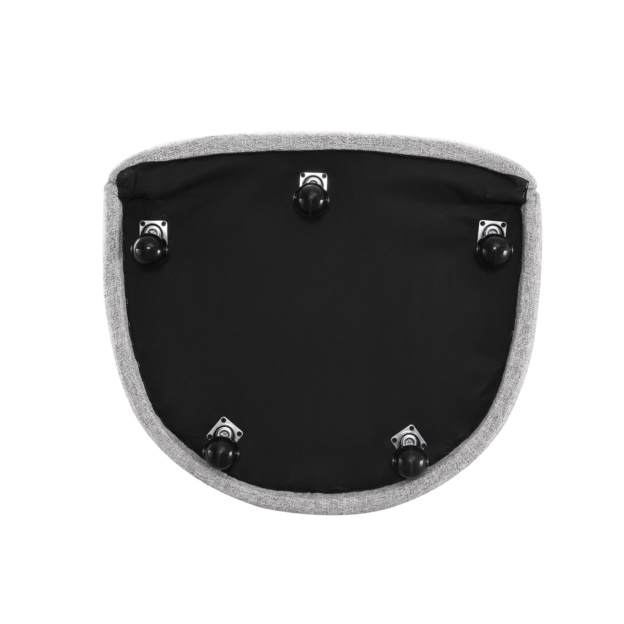 Contemporary Barrel Dining Chair with Casters – OEKO-TEX® Certified Upholstered Arm Chair