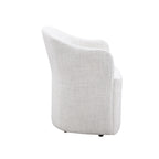 Contemporary Barrel Dining Chair with Casters – OEKO-TEX® Certified Upholstered Arm Chair