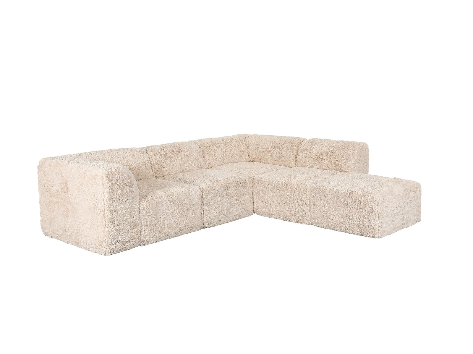 Contemporary Modular Sectional Sofa with One Arm and Chaise Extension – Deep Seating Design