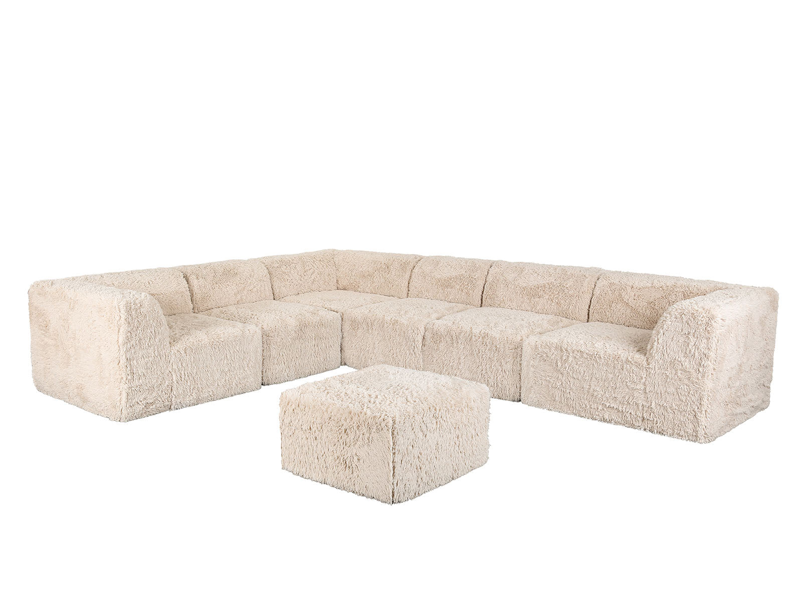 Cozy L-Sectional Sofa with Ottoman for Living Room – Plush Deep Seating