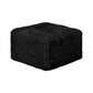 Contemporary Ottoman for Living Room – Faux Fur and Compressed High-Density Foam