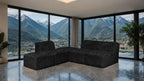 Contemporary Modular Sectional Sofa with Asymmetrical Single Backrest – Deep Seating Comfort