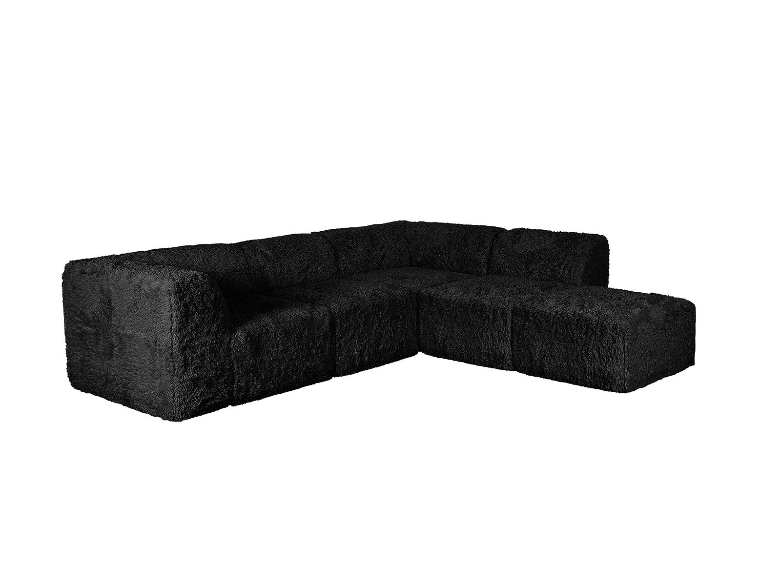 Contemporary Modular Sectional Sofa with One Arm and Chaise Extension – Deep Seating Design