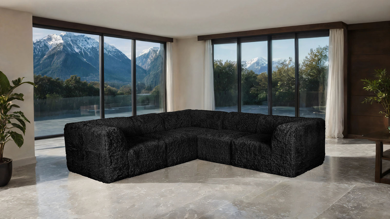 Contemporary Symmetrical Modular Sofa with Dual Arms – Deep Seating Sectional Design