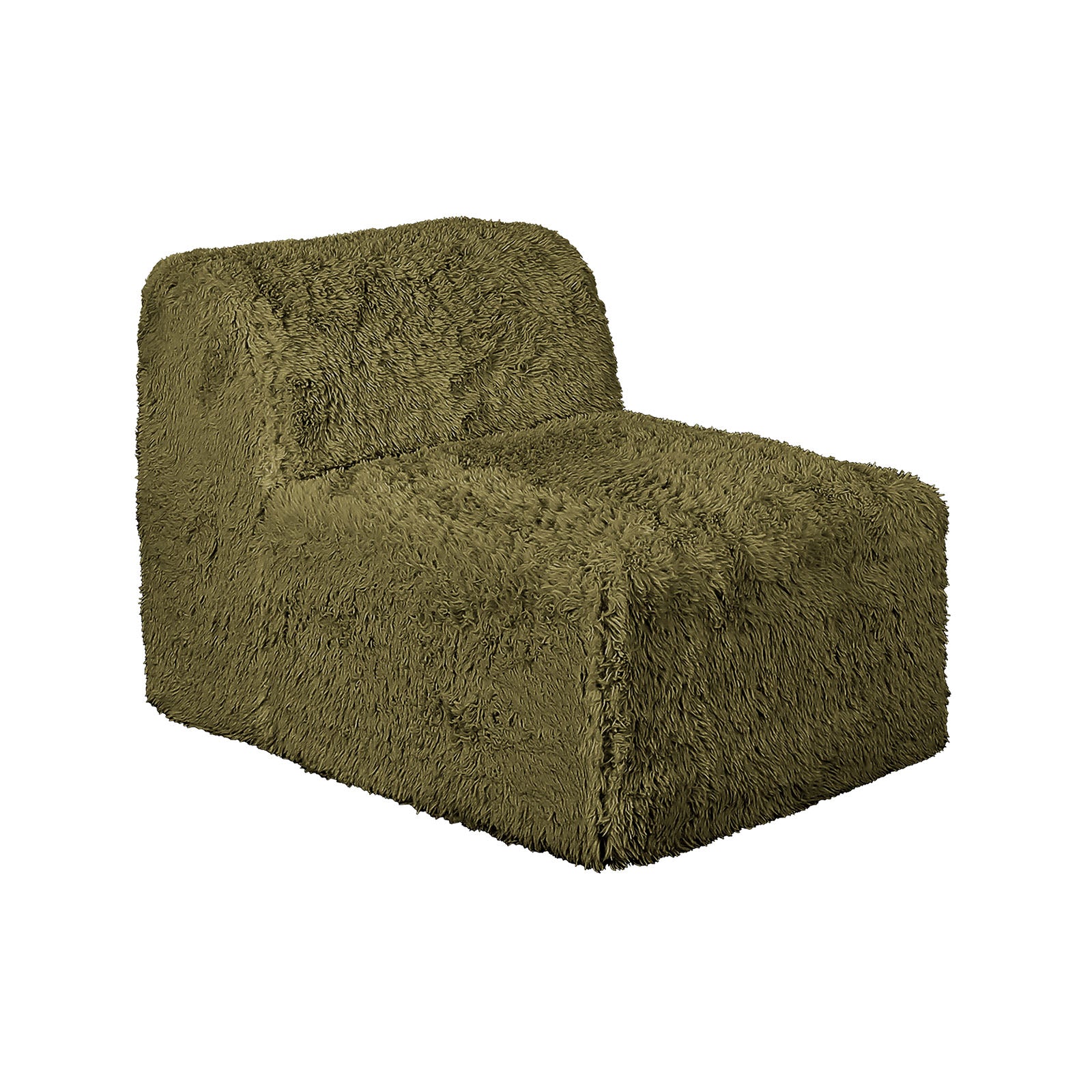 Contemporary Modular Sectional Sofa with Asymmetrical Single Backrest – Deep Seating Comfort