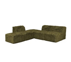 Contemporary Modular Sectional Sofa with Asymmetrical Single Backrest – Deep Seating Comfort