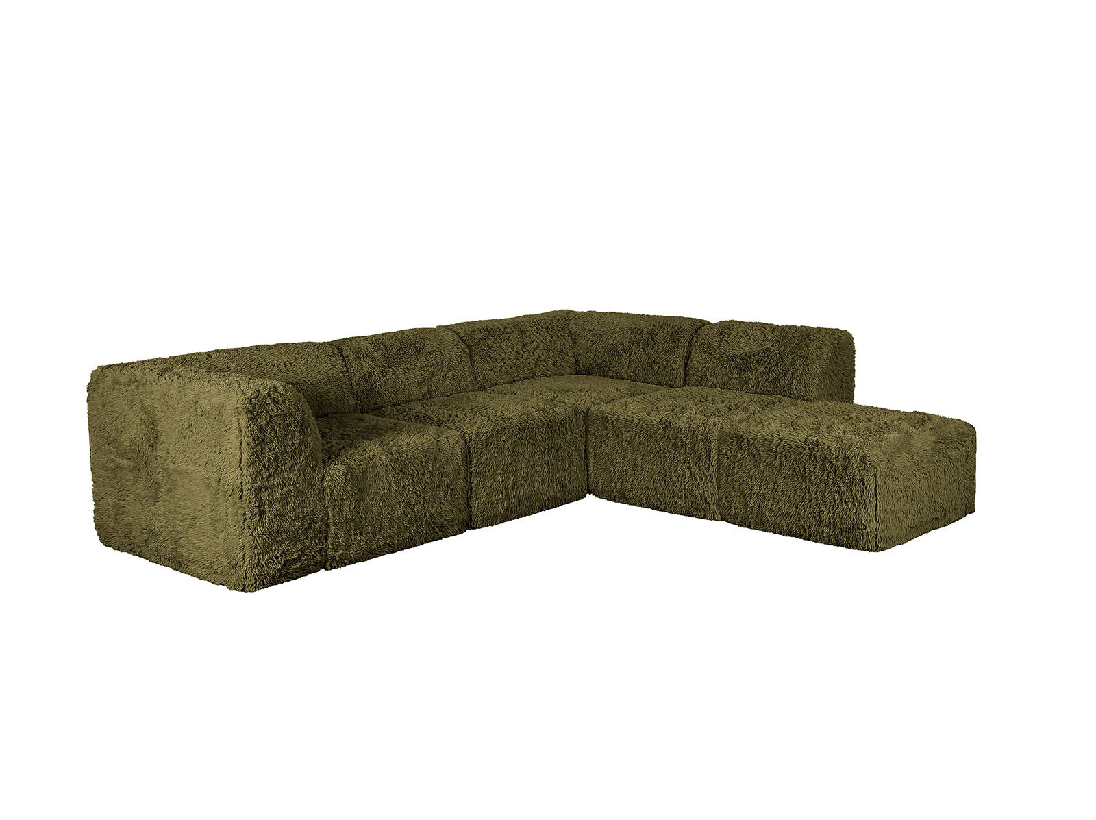 Contemporary Modular Sectional Sofa with One Arm and Chaise Extension – Deep Seating Design