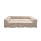 Contemporary Faux Fur Daybed with Deep Seating and Modular Design