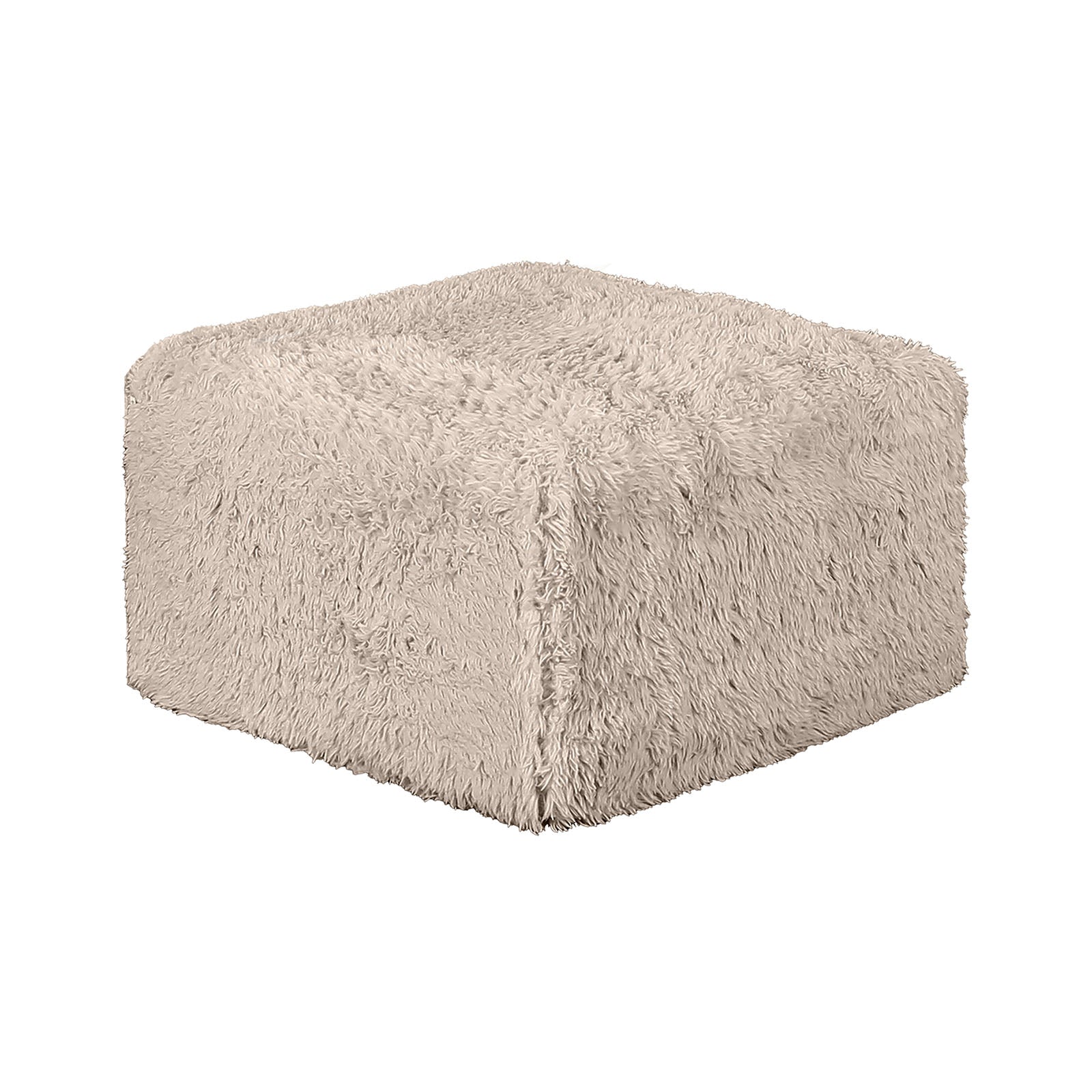 Contemporary Ottoman for Living Room – Faux Fur and High-Density Foam