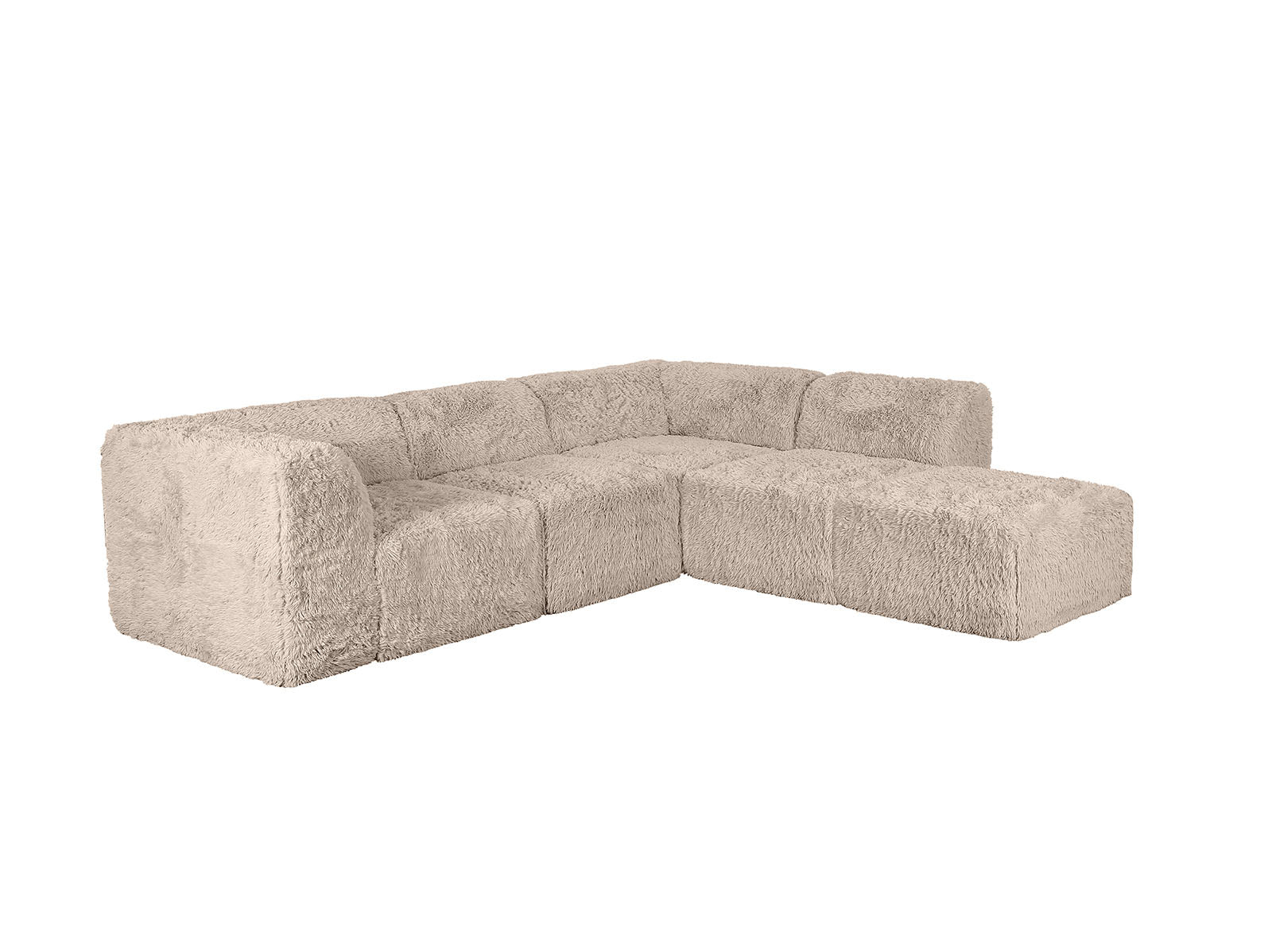 Contemporary Modular Sectional Sofa with One Arm and Chaise Extension – Deep Seating Design