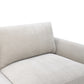 Mid-Century Modern Sofa with Walnut Trim and Throw Pillows for Living Room