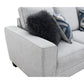 Transitional Chenille Sofa with Soft Track Arms and Walnut Wood Trim