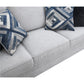 Transitional Chenille Sofa with Soft Track Arms and Walnut Wood Trim