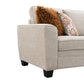 Transitional Chenille Sofa with Soft Track Arms and Walnut Wood Trim