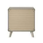 Modern Gray Nightstand with Smooth-Glide Drawers