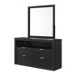 Contemporary Walnut Dresser with Optional Mirror, Finger Pull Drawers & Solid Wood Construction