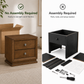 Fully Assembled Transitional Walnut Nightstand with English Dovetail Drawers & Bronze Metal Knobs