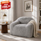 Oversized Faux Fur Cloud Chair – Plush Compression Foam Lounge Sofa, No Assembly
