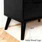 Detailed Images of the Legs in the Modern Black Wooden Nightstand