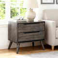 Modern Wood Nightstand-Main image in gray color  