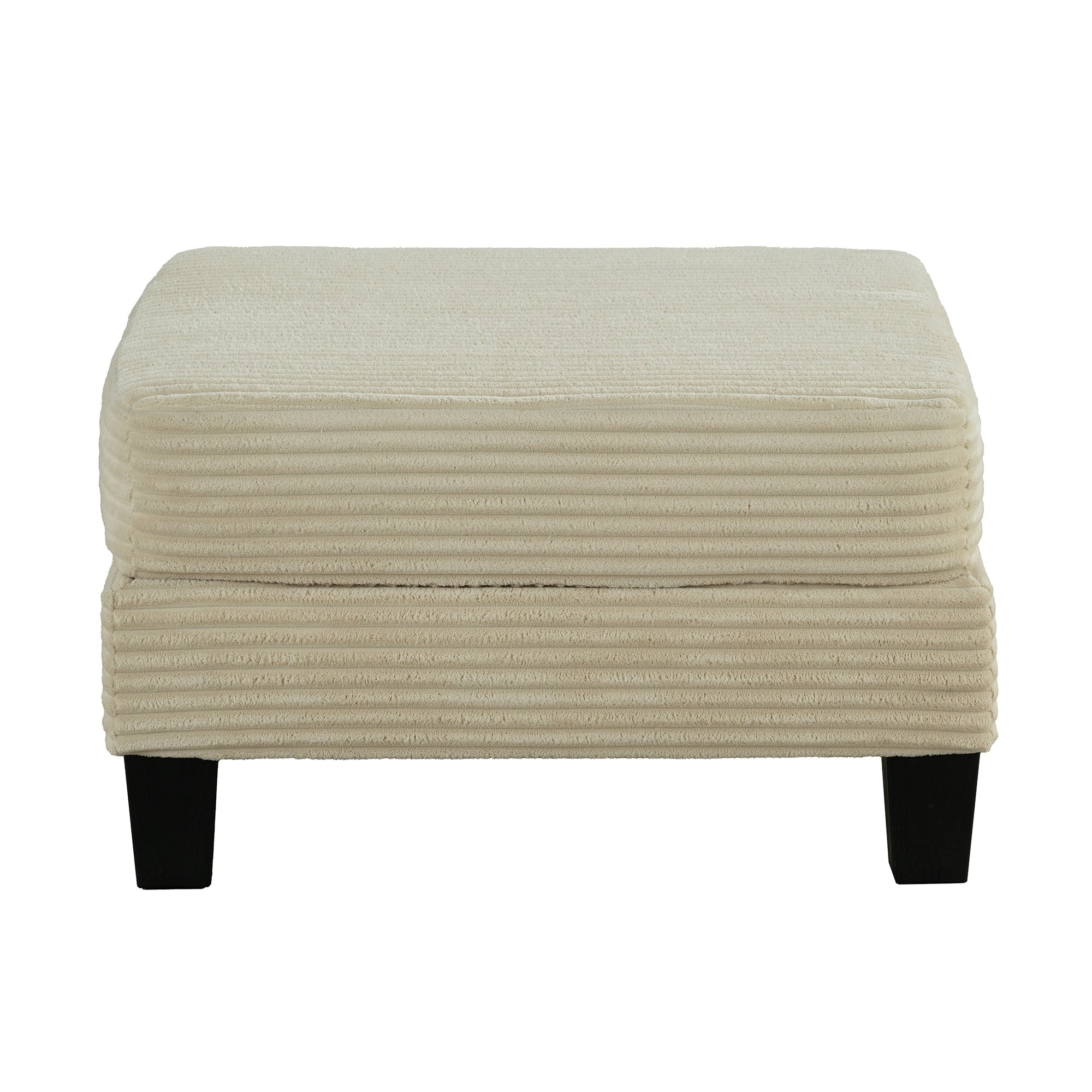 Contemporary Corduroy Storage Ottoman