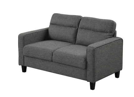 3-PC Dark Grey Linen Sofa Set – Clean-lined Design | NX6006GY