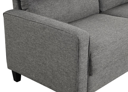 3-PC Dark Grey Linen Sofa Set – Clean-lined Design | NX6006GY