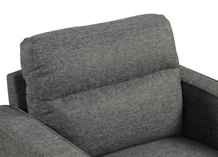 3-PC Dark Grey Linen Sofa Set – Clean-lined Design | NX6006GY