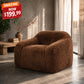 Oversized Faux Fur Cloud Chair – Plush Compression Foam Lounge Sofa, No Assembly