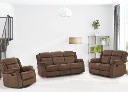 3-PC Motion Reclining Sofa Set – 82” Manual & Swivel Glider | R9824M-PK-B