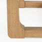 Transitional Dining Table with Trestle Base and Solid Wood Look