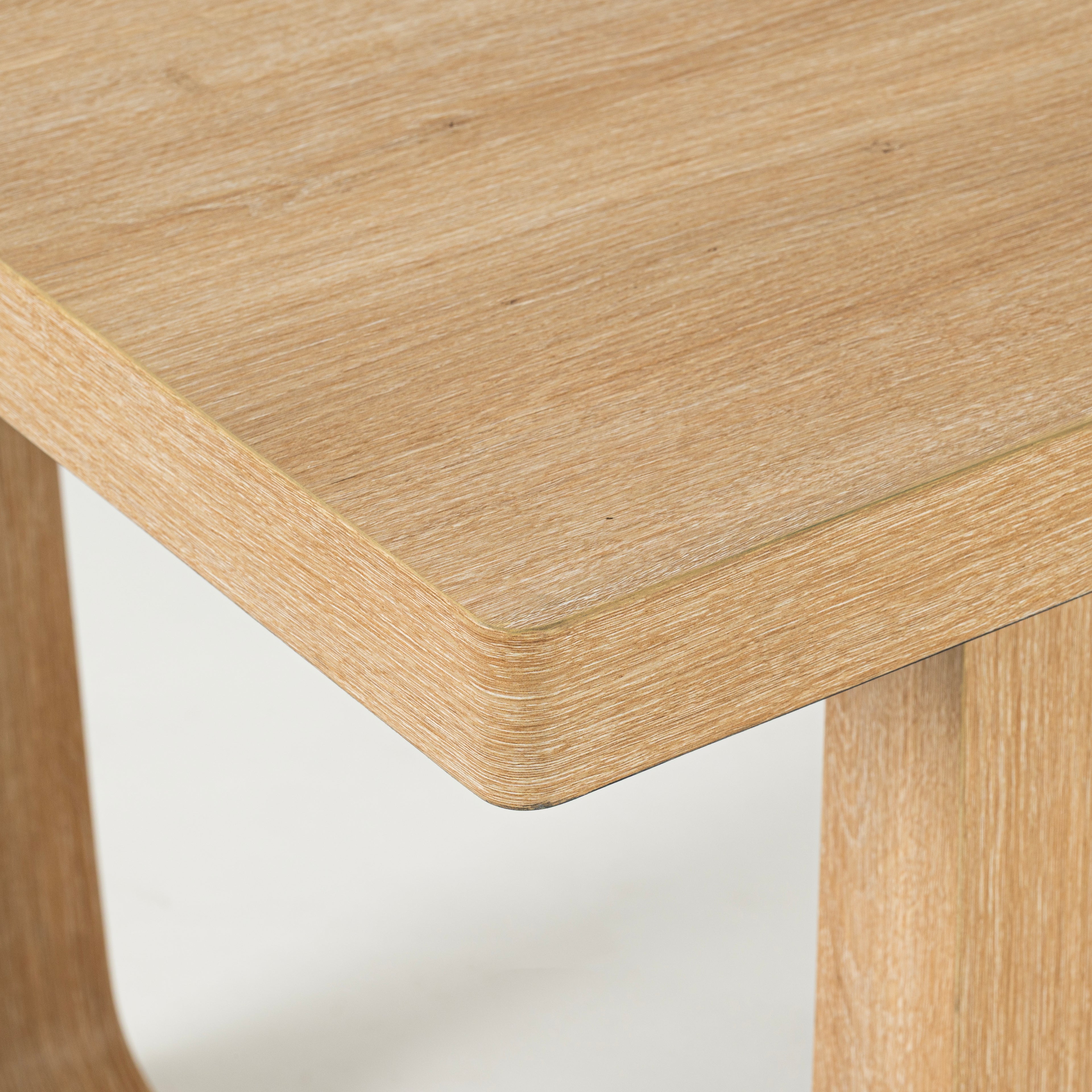 Transitional Dining Table with Trestle Base and Solid Wood Look