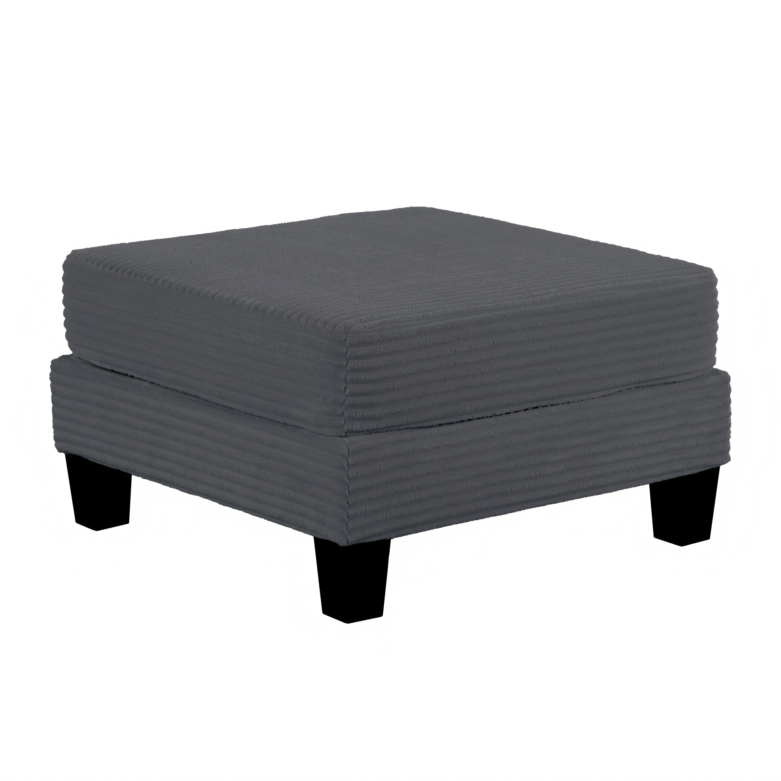 Contemporary Corduroy Storage Ottoman