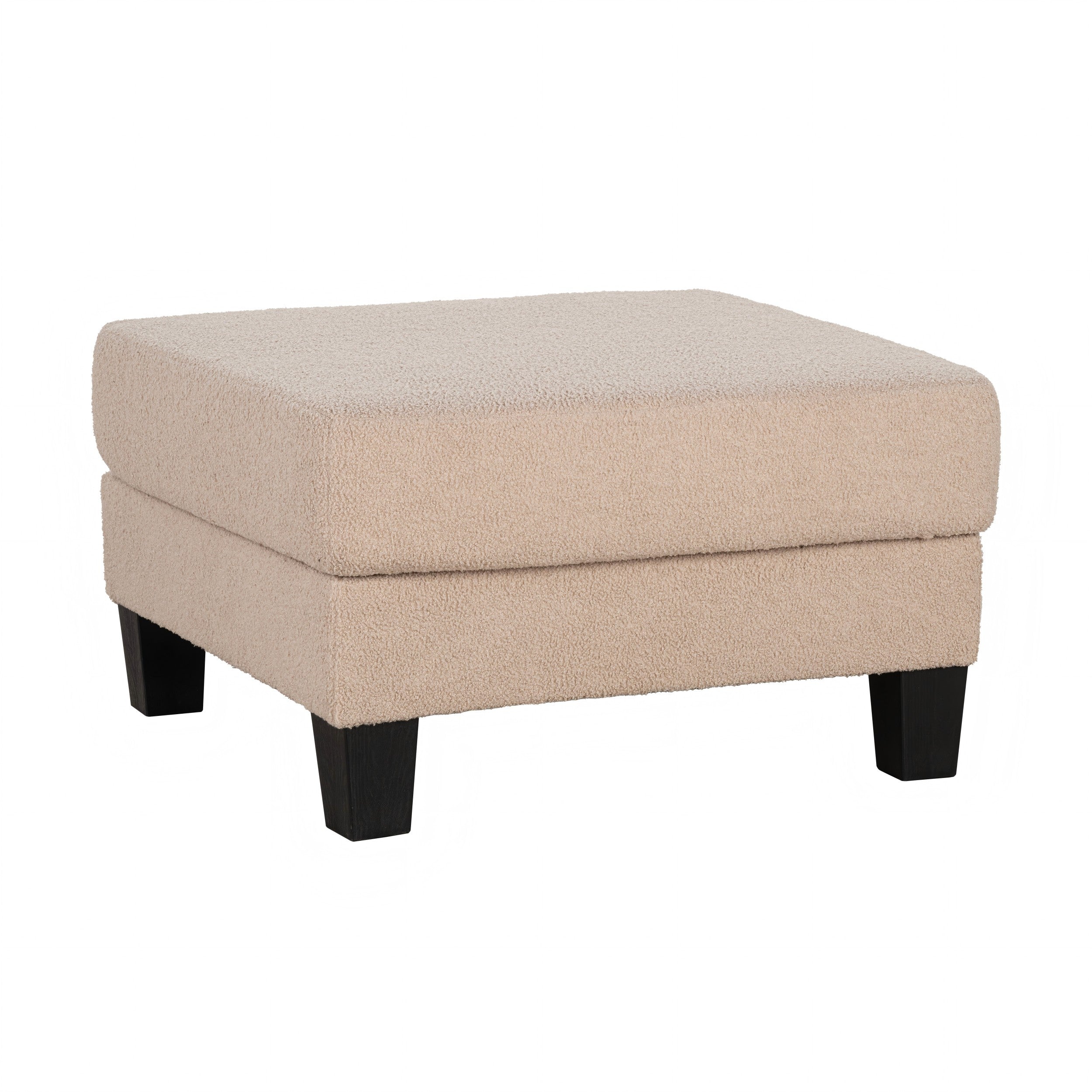 Contemporary Boucle Storage Ottoman for Living Room Seating