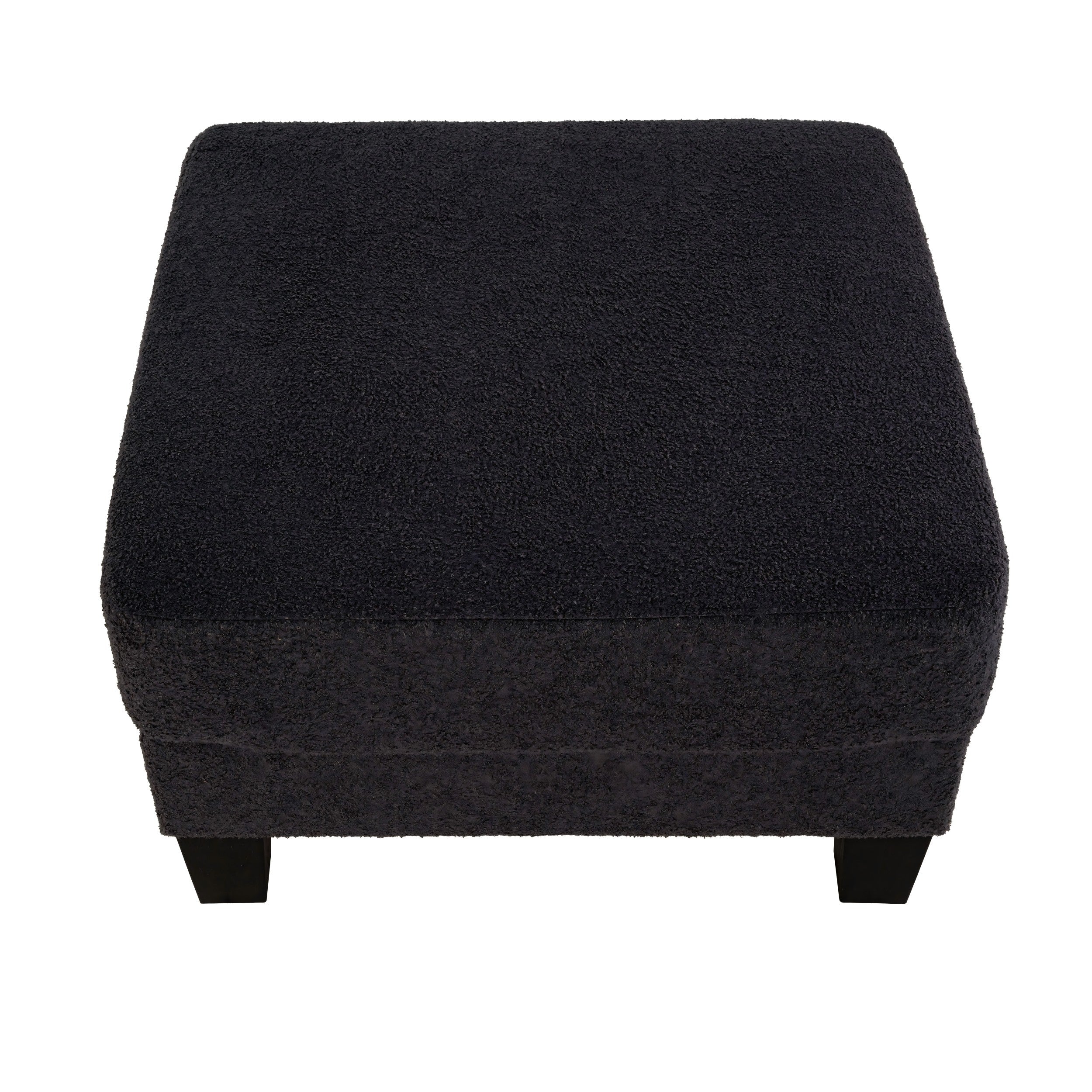 Contemporary Boucle Storage Ottoman for Living Room Seating