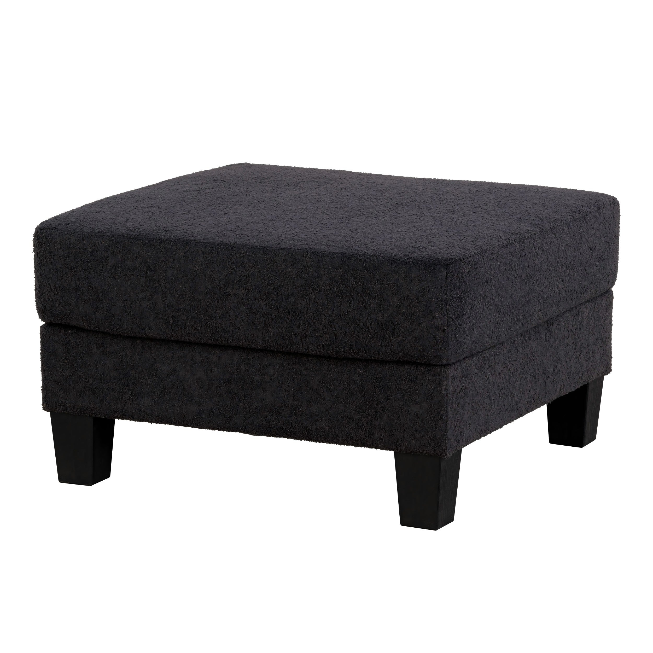 Contemporary Boucle Storage Ottoman for Living Room Seating