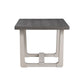 Transitional Dining Table with Trestle Base and Solid Wood Look