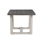 Transitional Dining Table with Trestle Base and Solid Wood Look