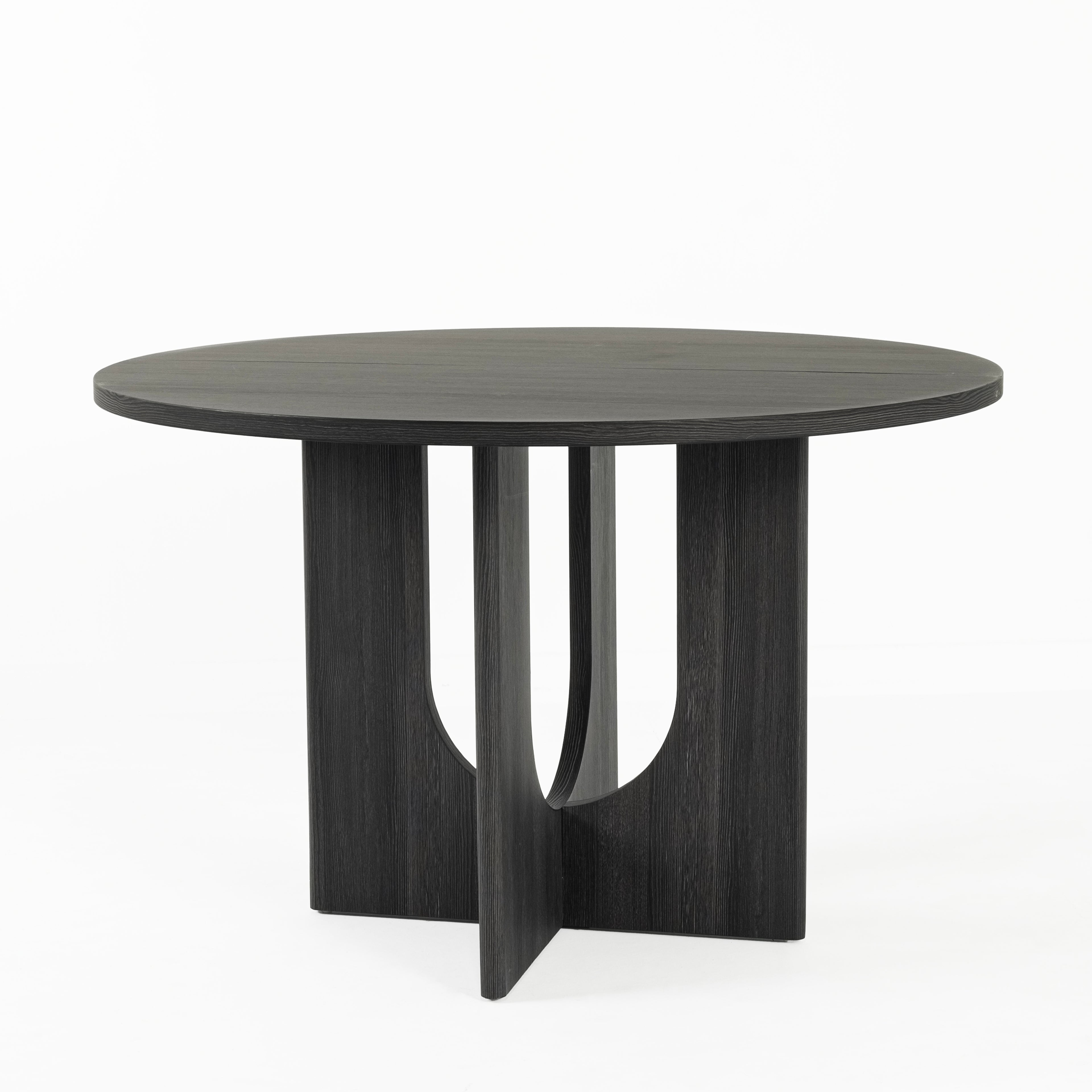 Transitional Round Dining Table with Pedestal Base