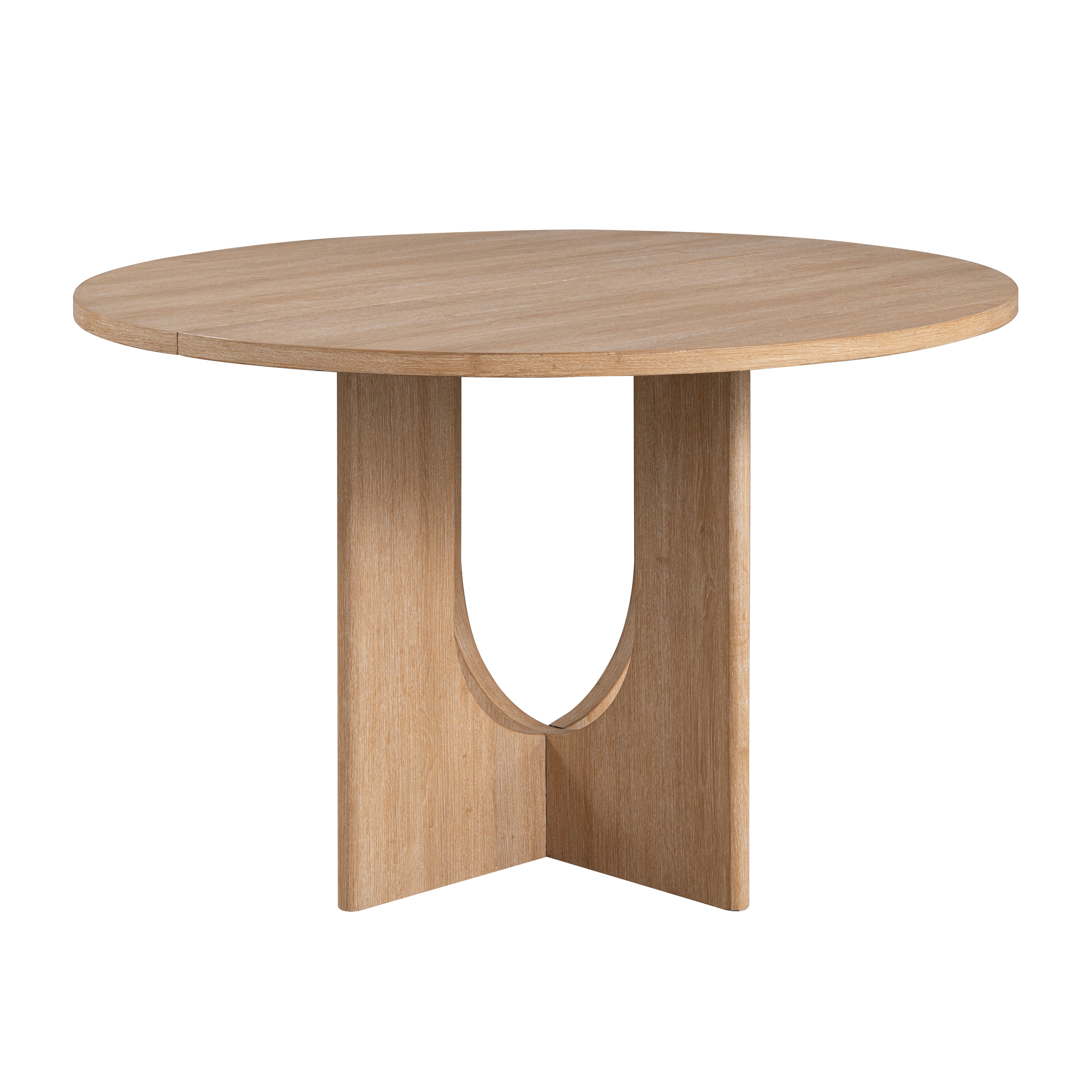 Transitional Round Dining Table with Pedestal Base