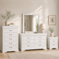 3-Piece Transitional Bedroom Storage Set with Nightstand, Chest & Dresser (Mirror Optional)