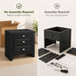 Fully Assembled Transitional Wood Nightstand – Solid Wood Bedside Table for Modern Bedrooms