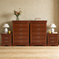 Transitional Solid Wood Chest with English Dovetail Drawers and Bracket Feet