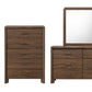 Mid-Century Modern Walnut 3-Piece Bedroom Storage Set with Nightstand, Chest & Dresser with Optional Mirror