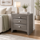 Fully Assembled Transitional Wood Nightstand – Solid Wood Bedside Table for Modern Bedrooms