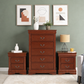 Transitional Solid Wood Chest with English Dovetail Drawers and Bracket Feet