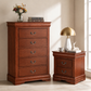 Transitional Solid Wood Chest with English Dovetail Drawers and Bracket Feet