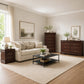 3-Piece Transitional Bedroom Storage Set with Nightstand, Chest & Dresser (Mirror Optional)